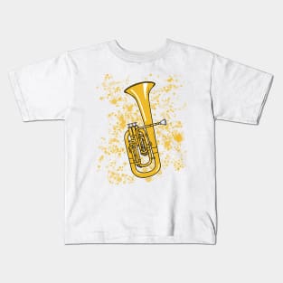 Tenor Horn Teacher Hornist Brass Musician Kids T-Shirt